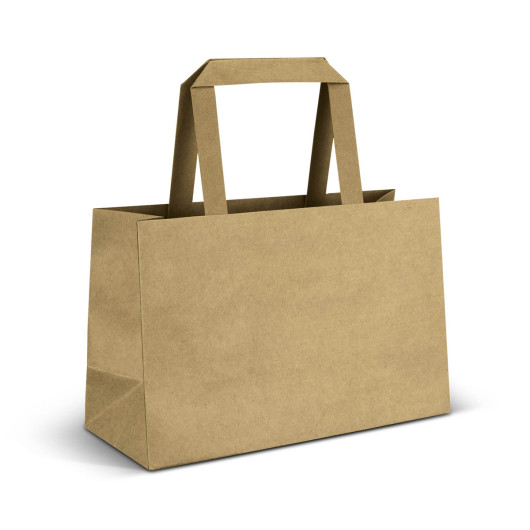 Small Flat Handle Paper Bags L Constructed